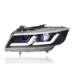 Headlight Assembly with Bi-Xenon Projector and LED Daytime Running Lights for 2005-2012 BMW 3 Series E90 - Image 2