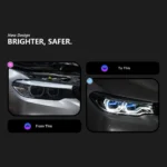 Laser projector headlights