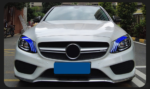 Headlight assembly upgrade for 2015-2021 Mercedes-Benz C-Class W205 Maybach models with LED projector daytime running lights - 2019-2021 - Image 4