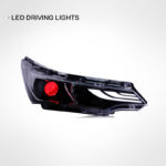 Suitable for 2015-2020 Toyota Hilux Revo Vigo LED Headlight Assembly, DRL Projector Headlights, Automotive Lighting Replacement Parts - White, LED Version (Single Piece) 2 Low Beams 4 High Beams - Image 2