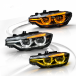 DBH Automotive Parts Assembly 2013-2018 High-Quality Retrofit LED Headlights V3 Version Tri-Color DRL Light Assembly for BMW 3 Series F30