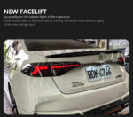 New red 12V RGB style full LED taillights and rear spoiler lights for SE LE sedans - red, green, and blue. - Image 6