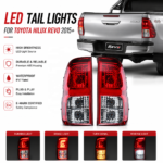 Plum blossom-shaped LED headlights for the 2024 Toyota LC76, high-configuration DRL sequential turn signals, and plug-and-play Bi-LED projector.