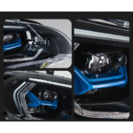 Matrix LED headlight assemblies for BMW 3 Series G20 and G28 models (2019-2022), dual-color DRL four-lamp low beam headlights, eight-lamp high beam headlights. - Image 6