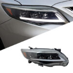 Headlight assembly for 2017 Toyota Corolla: LED DRL turn signals, projector xenon lights - white, component + LED high/low + LED auxiliary. - Image 6