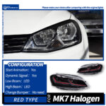 Dual-lens upgrade kit for 2009-2012 Volkswagen Golf 6 headlight assemblies (12V 6000 lumens 3000K LEDs) - Black, Right-hand drive - Image 9