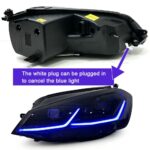 Suitable for 2013-2017 Volkswagen Golf 7 upgrades to G22 dual-color LED projector headlight assemblies, with high-brightness daytime running lights - dual-color - Image 2