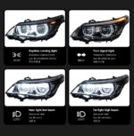 W205 taillight assembly upgrade for 2014-2021 Mercedes-Benz C-Class, featuring "Devil Eye" taillights - Black. - Image 3
