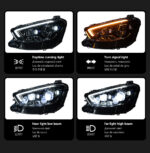 Maybach-style LED projection headlight assembly (with DRL) for 2016-2020 Mercedes-Benz E-Class W213 - 2021-2020 - Image 2