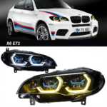 High-end LED daytime running lights for 2015-2018 BMW 1 Series F20 headlights, turn signals, and projector lenses - yellow, correct.