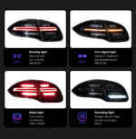 Suitable for 2018-2023 Porsche Panamera 917.1 and 917.2 models, equipped with upgraded LED matrix lens headlights - cool white. - Image 2