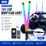 RGBW LED Rock Light Kit, APP and Remote Controlled, Off-Road Vehicle Underbody Lights, Waterproof Underbody Lights, Suitable for Jeeps, ATVs, UTVs, Trucks - RB格, Customized