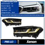 Suitable for upgrading BMW 1 Series F20 2012/2014 headlight assemblies with square LED lenses, including 6000K daytime running lights (12V, dual-mount), compatible with original xenon headlights. - Image 7
