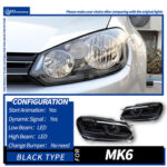 Golf 5 headlights 2006-2010 DRL LED upgrade turn signal headlight modification assembly signal car parts Volkswagen - Image 9