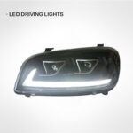 LED headlight assembly for Toyota Corolla 2013-2018 models, LED DRL turn signals, dual projection lens headlights - white. - Image 2
