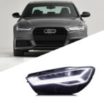 High-quality LED car taillight assembly for Audi A7, S7, RS7 2011-2018. New car taillight upgrade, turn signals - left + right, black.