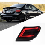 Suitable for 2015-2021 Mercedes-Benz C-Class OLIVER red taillight assembly W205, modified with devil eye LED daytime running lights and flowing turn signals - C-Class W205 devil eye taillight assembly - single side