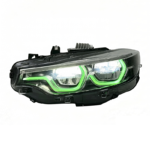 Dual-color angel eye LED headlight assembly for BMW 5 Series F10 F11 F18 2010-2017, direct-plug type - suitable for original xenon bulbs with AFS (Automatic Lighting System). - Image 4