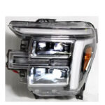 LED 12V 55W daytime running lights with dual lenses, retrofitted with sequential turn signals, compatible with 2015-2018 Ford Focus headlights - full LED - 4 high beams - 2 low beams - Image 3