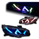 Honda Accord LED Headlight Projector Lens 2008-2012 Accord No. 8 Headlight Drl Automotive Parts Car Lights - Cool White, Left + Right