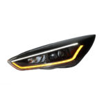 LED headlight assembly suitable for Ford Focus Mk3 2015 upgraded RS style black smoke DRL dynamic turn signals plug and play - cool white - Image 2