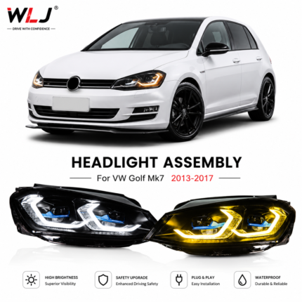 Suitable for 2013-2017 Volkswagen Golf 7 models, and for BMW G22 style dual-color LED projection headlight assemblies with high-brightness daytime running lights.