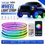RGB LED Whip-Shaped Flag Light, APP Remote Control Dual-Control UTV ATV SXS Off-Road Chase Light, Brake and Turn Signals, Waterproof - RB格, Customized