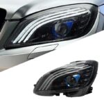 Suitable for 2010-2017 Mercedes-Benz E-Class Coupe W207 headlight assembly, 55W 12V LED high-end daytime running lights - white. 2010-2013 models require bumper modification.
