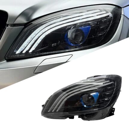 Suitable for 2010-2017 Mercedes-Benz E-Class Coupe W207 headlight assembly, 55W 12V LED high-end daytime running lights - white. 2010-2013 models require bumper modification.