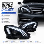 Upgraded LED headlights suitable for Mercedes-Benz Vito V260 W447 2014-2023, LED DRL sequential turn signals, projector lenses (left and right).