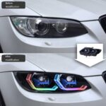 Suitable for headlight assemblies of 2006-2012 BMW M3 E92 models. Compatible with LED lenses, xenon headlights, turn signals, and hazard lights. - Vehicles equipped with automatic adjustment function. - Image 2