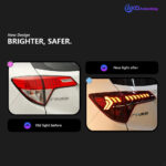 Suitable for 11th generation Honda Accord LED taillight assembly Audi-style sequential turn signals and DRL taillights - single unit - Image 4