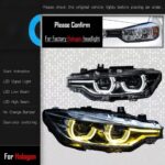 This is a modified dual-color LED projector headlight assembly suitable for BMW 3 Series F30, F35, and F31 models from 2012 to 2019. (2016-2019 Original LED) - Image 7