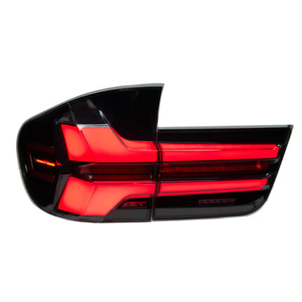LED spoon-shaped plug-and-play turn signal and headlight assembly specifically for BMW 4 Series, F32, and M4 models (2013-2019) - dual-color gold eyes, original 10-pin connector.