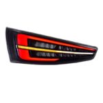 Newly upgraded 12V headlight assembly with devil eyes. DRL car parts suitable for Volkswagen Golf 6 GTI 2008-2012 dual-color headlights - red trim strip, original xenon headlights. - Image 4