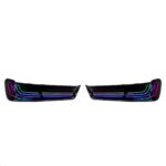 Upgraded Blue Eyebrow LED headlights are compatible with BMW F30 and F35 models (2012-2018), featuring dual LED projection lenses and plug-and-play sequential turn signals - HID xenon, suitable for halogen lamps. - Image 2