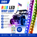 4-Piece RGB Wheel Lights with App and Remote Control, 5050 LED Wheel Lights, IP68 Waterproof, Suitable for Cars, SUVs, and Trucks 15-22 Inch Wheels - RB Brand