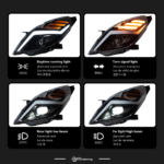 Chevrolet Cruze headlight projector lens 2009-2016 Holden signal headlight LED headlight Drl car parts car lights - left + right, install xenon bulbs - Image 4