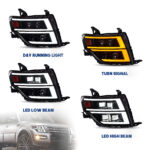 LED headlight assembly for Patrol Y61 2005-2022 models, with DRL and turn signal laser lenses, 12V automotive lighting - 55W. - Image 7