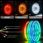 14/15.5/17-inch RGB LED Wheel Lights with Tracking Lights - Color-changing car wheel lights with music modes and app control - 1020, dual-layer 14, 15.5, 17-inch - Image 2