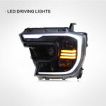 LED headlight assembly for Ford Mondeo 2017-2021 models, LED projection lens, sequential turn signals - not daytime running lights, left-hand drive, 55 watts. - Image 2