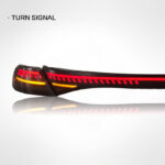 LED taillight assembly for Honda Fit GK5 (2014-2019 models) - Sequence: Turn signals, daytime running lights, rear lights - Black - Image 3