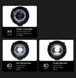 New blacked-out geometric headlights suitable for older Mercedes-Benz G-Class (W463) models, including G500, G63, G350, G400, and G55 - 2007-2017 - Image 4