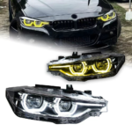 Suitable for 2013-2018 BMW 3 Series F30 dual-color spoon-shaped headlight assembly and LED turn signals - Original vehicle xenon/ dual-color, right rudder - Image 2