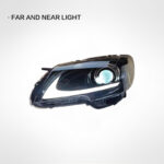 LED headlight assembly suitable for Toyota Reiz/Mark X 2005-2009 models, angel eye projector lens, HID xenon headlights, LED DRL - white. - Image 4