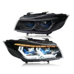Upgraded LED taillights for BMW E46 4-door models (2001-2004), featuring dynamic sequential turn signals, brake lights, and reverse lights; plug and play. - Image 4