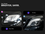 LED headlight assembly for a Mercedes-Benz W447 upgrade. Vito lens accessories. New V260 taillights. Revised date. - The basic version of the original car with halogen headlights, right standard rudder. - Image 3