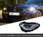 LED dual-color variable gold angel eye headlight assembly, suitable for BMW 3 Series E90 M5 style lightning headlights - original xenon headlights