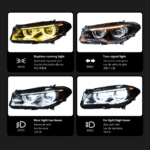 LED headlight assembly for BMW 3 Series F30 (2012-2018) - Full LED high beam, low beam, DRL turn signals, headlights - Original LED - Image 3