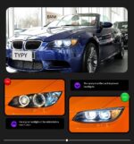 LED Lens Daytime Running Lights and Turn Signal Upgrade Kit for 2022-2025 BMW 2 Series Coupe G42 Headlights - Cool White - Image 2